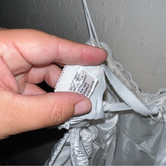 Cinema Etoile BNWT Vintage Satin Semi Sheer Baby Doll Thong Matching Set Small - Picture 13 of 15